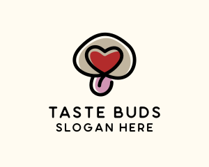 Tongue - Dog Nose Heart logo design