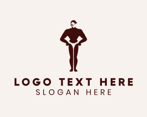 Model - Male Body Bodybuilder logo design