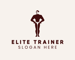 Male Body Bodybuilder logo design