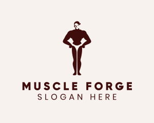 Hypertrophy - Male Body Bodybuilder logo design