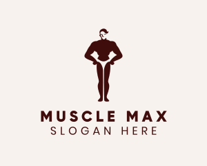 Bodybuilding - Male Body Bodybuilder logo design