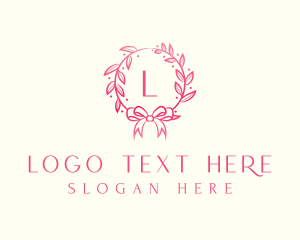 Gift - Beauty Wreath Ribbon logo design