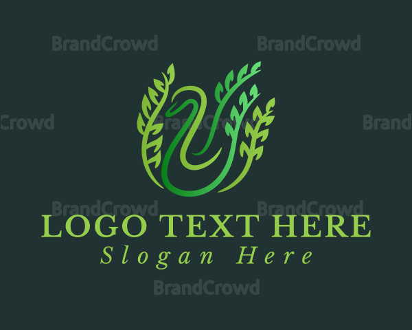 Swan Leaf Vines Logo