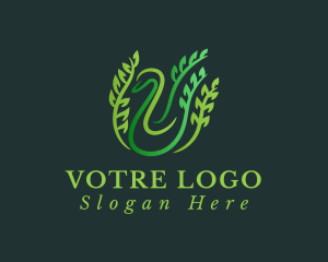 Swan Leaf Vines Logo
