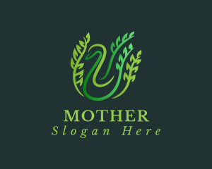 Swan Leaf Vines Logo