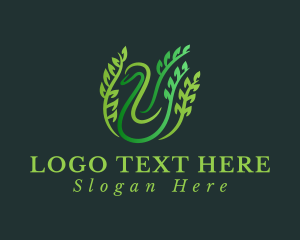 Environmental - Swan Leaf Vines logo design