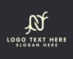 Letter N - Organic Nature Branches logo design