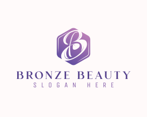 Beauty Cosmetics Hexagon logo design