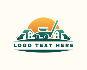 Planting - House Lawn Mower Maintenance logo design