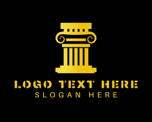 Gradient - Pillar Ancient Column logo design