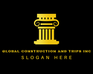 Court House - Pillar Ancient Column logo design