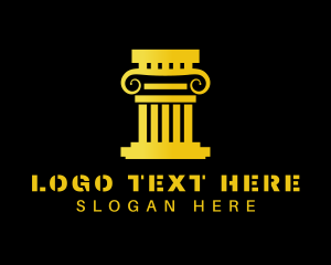 Columns - Pillar Ancient Column logo design