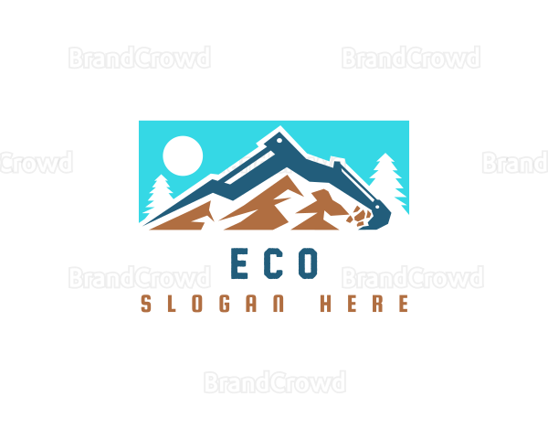 Excavator Mountain Quarry Logo