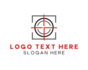 Gun Store - Target Shooting Crosshair logo design
