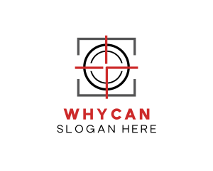 Heavy Weapon - Target Shooting Crosshair logo design