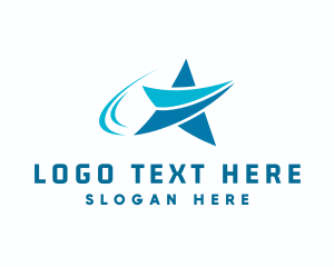 Logistic - Star Travel Arrow logo design