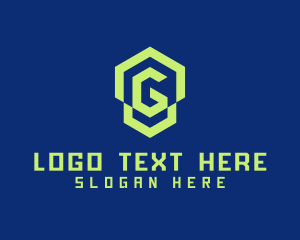 Geometric - Green Gaming Letter G logo design