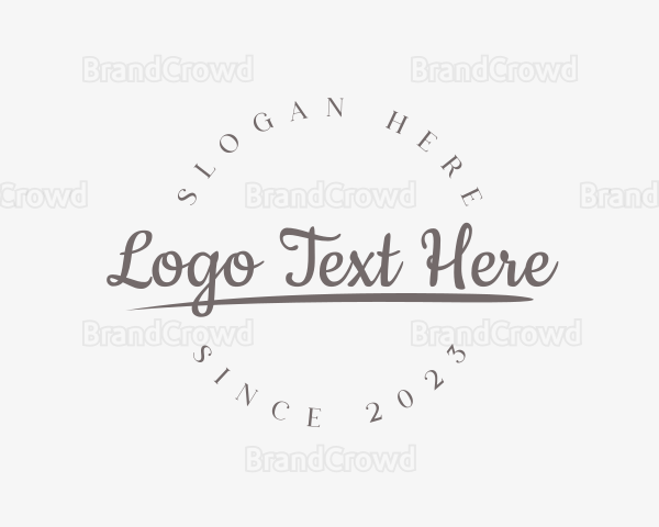 Underlined Handwritten Script Logo