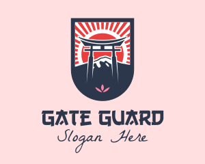 Gate - Japanese Torii Shrine logo design