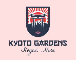 Japanese Torii Shrine logo design