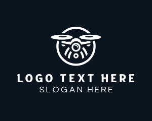 Quadcopter - Aerial Drone Copter logo design