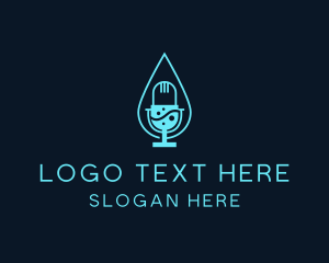 Live Stream - Water Droplet Podcast logo design