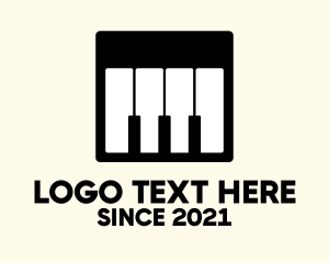 Interactive - Piano Keyboard App logo design