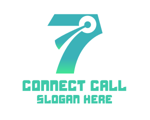 Call - Modern Chat Number 7 logo design