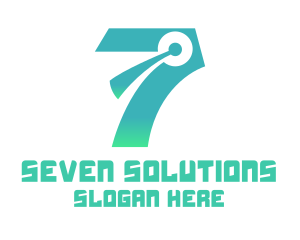 Seven - Modern Chat Number 7 logo design