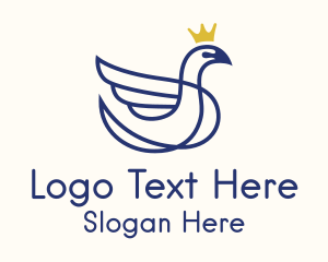 Royal Swan Outline  Logo
