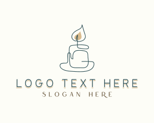 Candlelight - Scented Candle Souvenir logo design