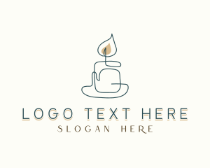 Spa - Scented Candle Souvenir logo design