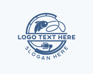 Seafood - Fishing Rod Fisherman logo design