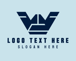 Plane - Modern Professional Business Letter W logo design