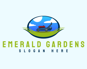 Lawn Mower Landscape logo design