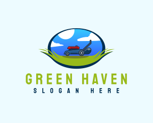 Lawn Mower Landscape logo design