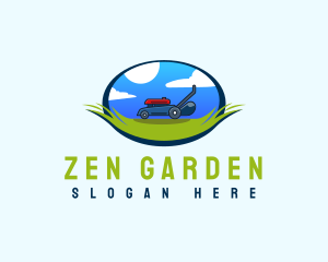 Lawn Mower Landscape logo design