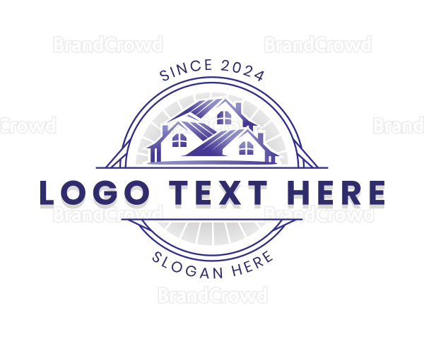 House Roofing Contractor Logo