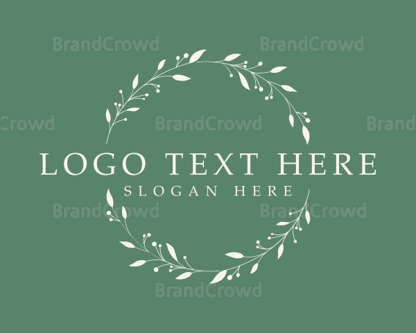 Organic Wellness Wreath Logo