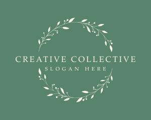 Organic Wellness Wreath  logo design