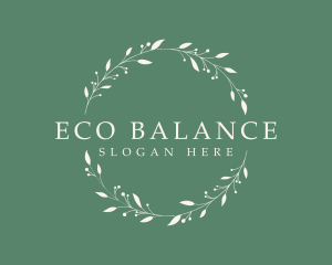 Organic Wellness Wreath  logo design