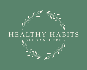 Organic Wellness Wreath  logo design