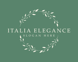 Organic Wellness Wreath  logo design