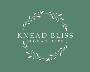 Organic Wellness Wreath  logo design