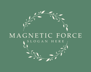 Organic Wellness Wreath  logo design