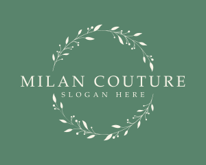 Organic Wellness Wreath  logo design