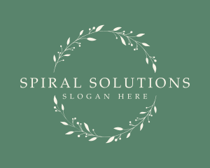 Organic Wellness Wreath  logo design