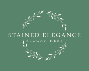 Organic Wellness Wreath  logo design