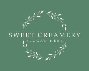 Organic Wellness Wreath  logo design