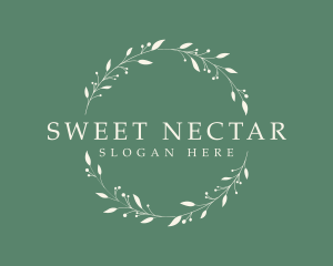 Organic Wellness Wreath  logo design